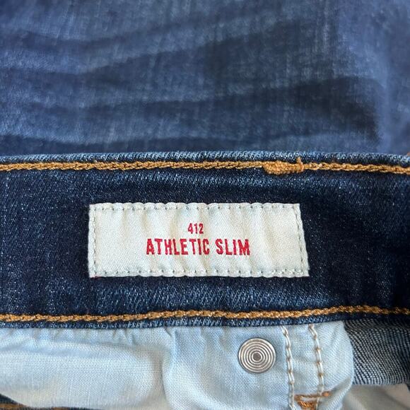 Lucky Brand Mens 412 Athletic Slim Coolmax Jeans Seneca Blue Size 33 x 32 - Picture 8 of 9